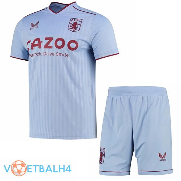 Aston Villa kinderen voetbal jersey uit blauw 2022/2023