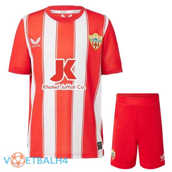 UD Almeria kinderen voetbal jerseys thuis rood wit 2022-2023