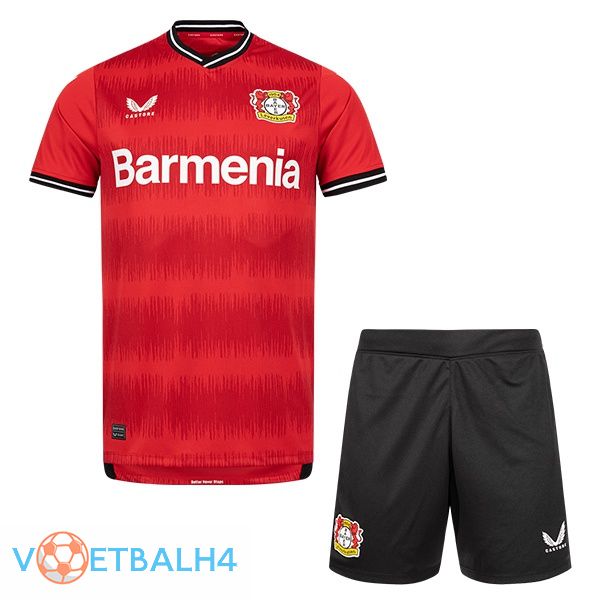 Bayer 04 Leverkusen kinderen voetbal jerseys thuis rood 2022-2023