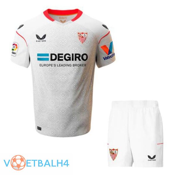 Sevilla FC kinderen voetbal jerseys thuis wit 2022-2023