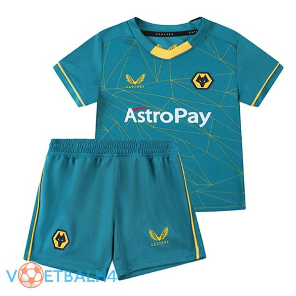 Wolves kinderen voetbal jersey uit blauw 2022/2023