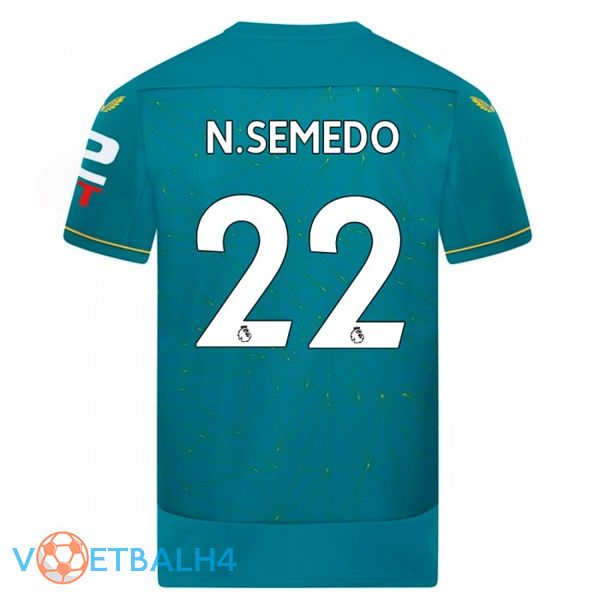 Wolves (N. SEMEDO 22) voetbal jersey uit blauw 2022/2023