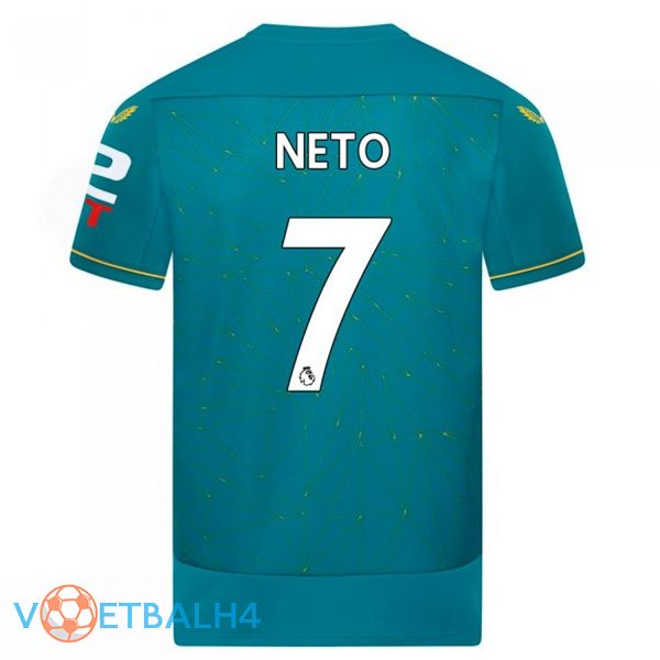 Wolves (NETO 7) voetbal jersey uit blauw 2022/2023