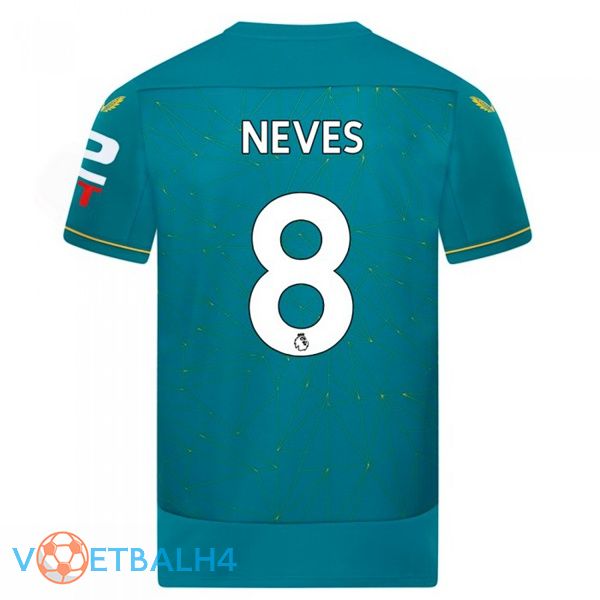 Wolves (NEVES 8) voetbal jersey uit blauw 2022/2023