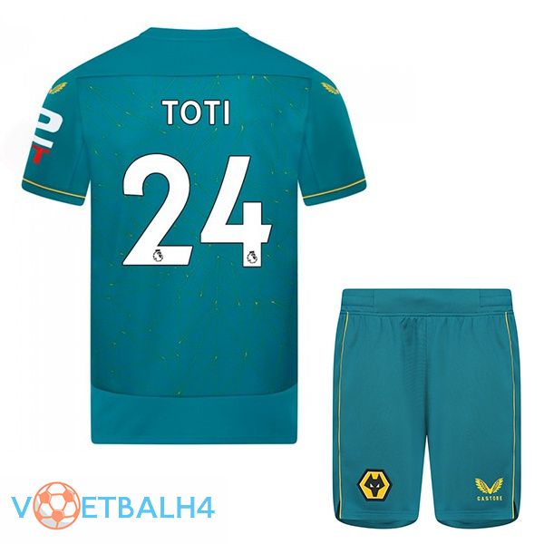 Wolves (TOTI 24) kinderen voetbal jersey uit blauw 2022/2023