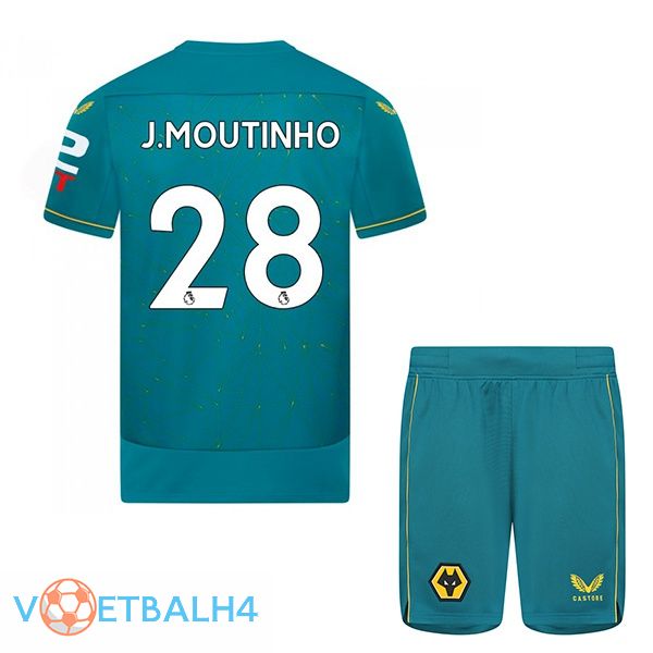 Wolves (J. MOUTINHO 28) kinderen voetbal jersey uit blauw 2022/2023