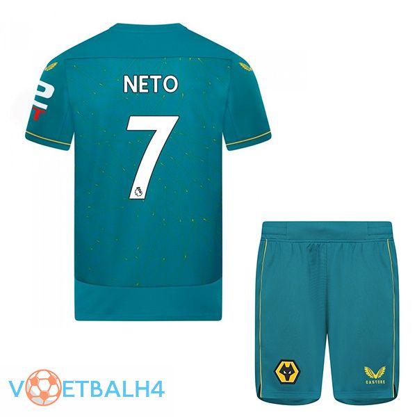 Wolves (NETO 7) kinderen voetbal jersey uit blauw 2022/2023