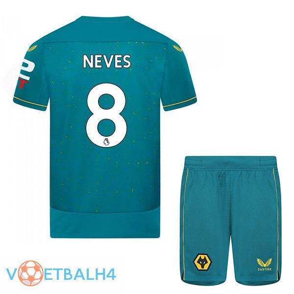 Wolves (NEVES 8) kinderen voetbal jersey uit blauw 2022/2023