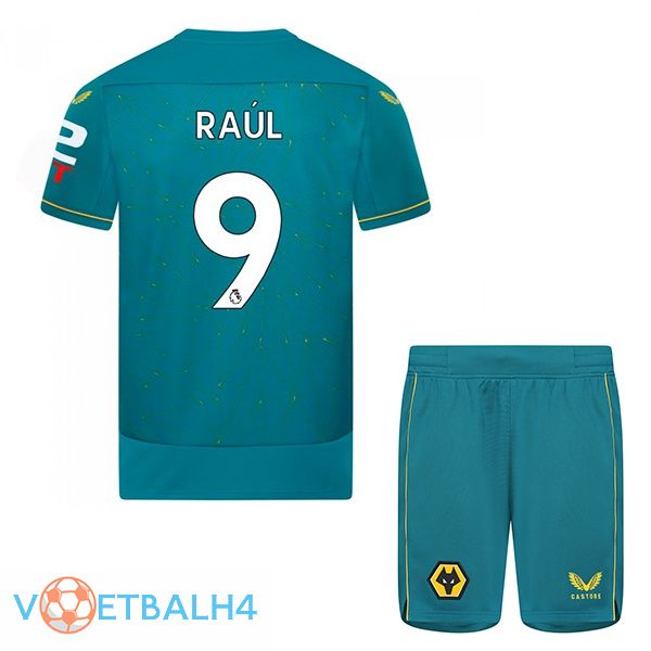 Wolves (RAUL 9) kinderen voetbal jersey uit blauw 2022/2023