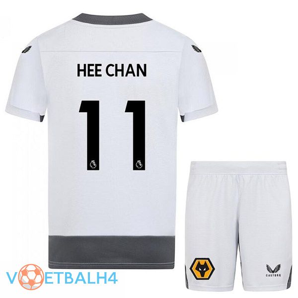 Wolves (TRINCAO 11) kinderen voetbal jerseys derde wit grijs 2022-2023