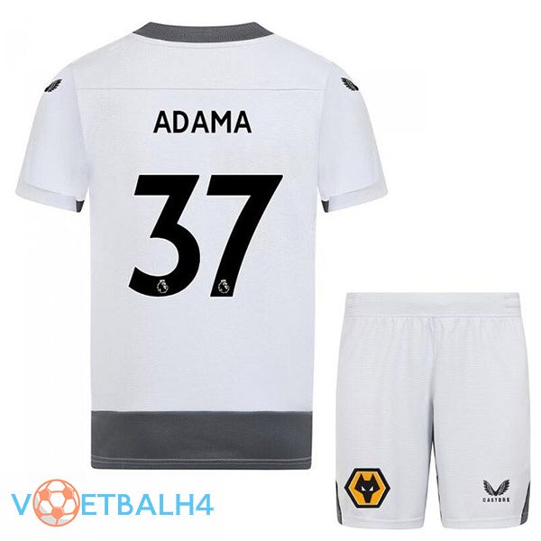 Wolves (ADAMA 37) kinderen voetbal jerseys derde wit grijs 2022-2023