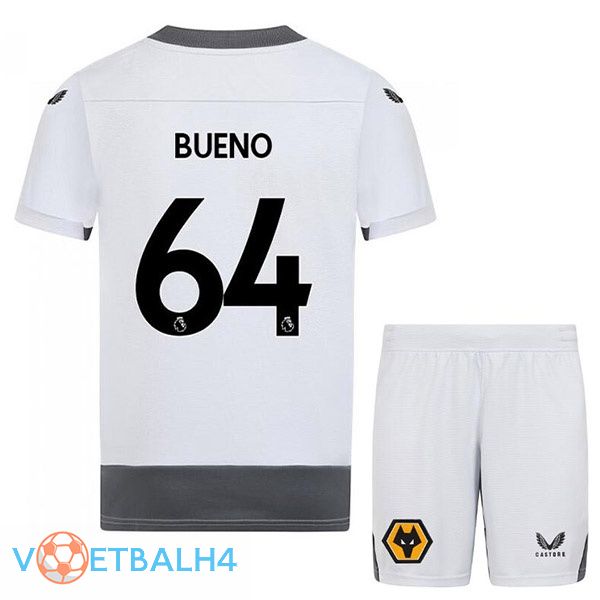 Wolves (BUENO 64) kinderen voetbal jerseys derde wit grijs 2022-2023