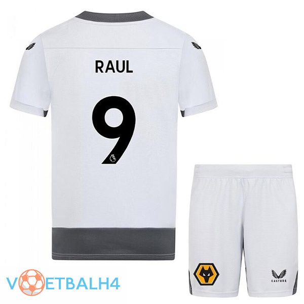 Wolves (RAUL 9) kinderen voetbal jerseys derde wit grijs 2022-2023