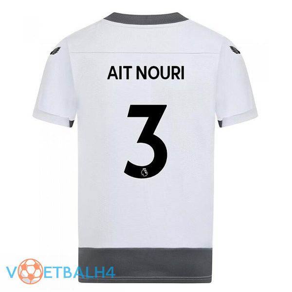 Wolves (AIT-NOURI 3) voetbal jerseys derde wit grijs 2022-2023