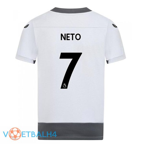 Wolves (NETO 7) voetbal jerseys derde wit grijs 2022-2023