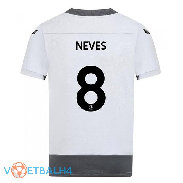 Wolves (NEVES 8) voetbal jerseys derde wit grijs 2022-2023