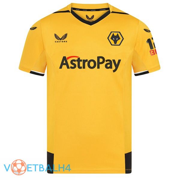 Wolves voetbal jerseys thuis geel 2022-2023