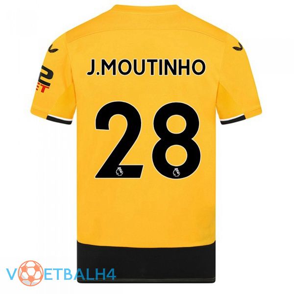 Wolves (J. MOUTINHO 28) voetbal jerseys thuis geel 2022-2023