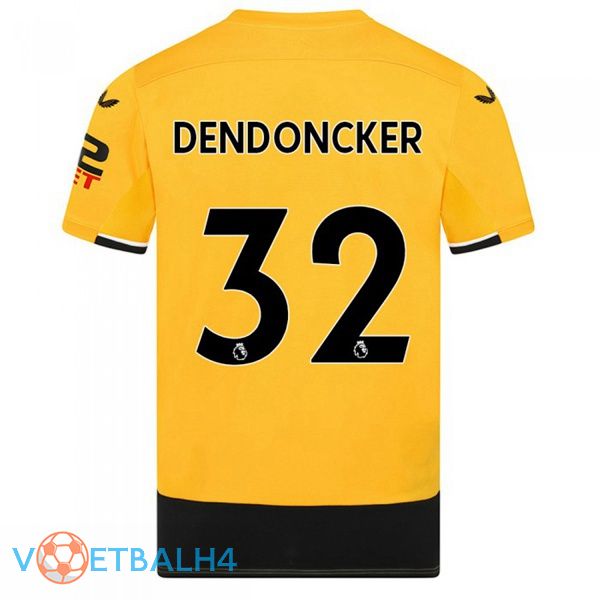 Wolves (DENDONCKER 32) voetbal jerseys thuis geel 2022-2023