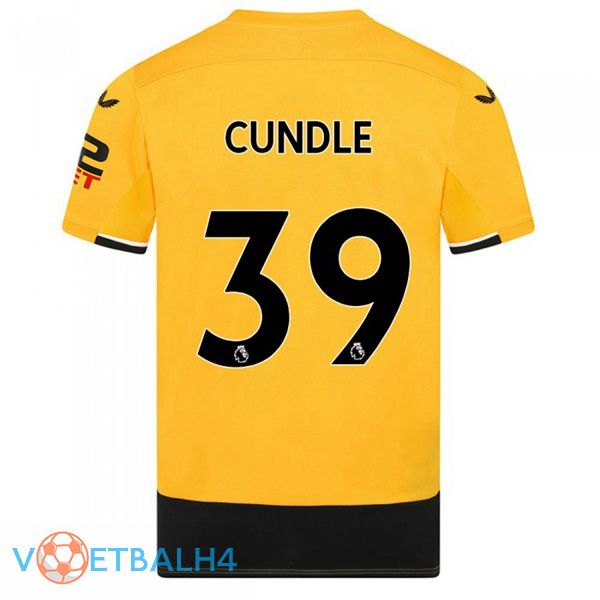 Wolves (CUNDLE 39) voetbal jerseys thuis geel 2022-2023