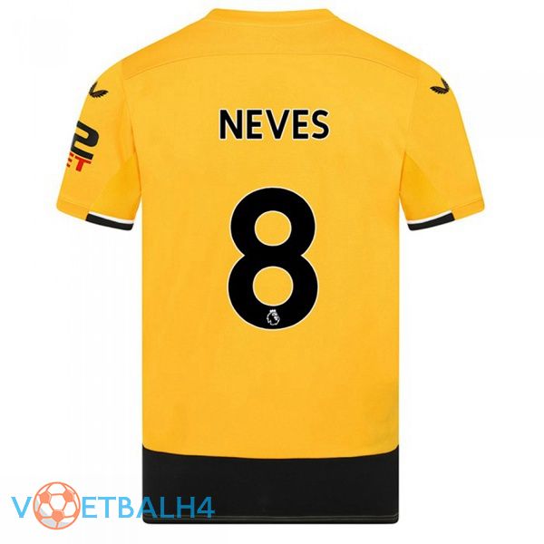 Wolves (NEVES 8) voetbal jerseys thuis geel 2022-2023