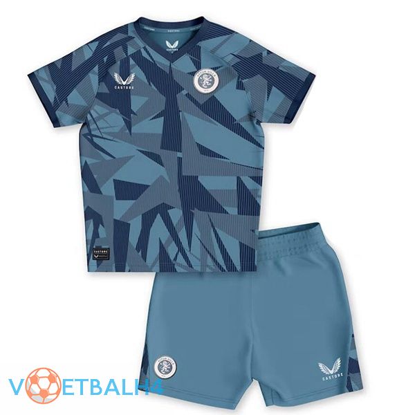 Aston Villa kinderen voetbal jersey derde blauw 2023/2024