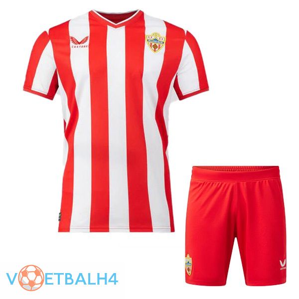 UD Almeria kinderen voetbal jersey thuis rood wit 2023/2024