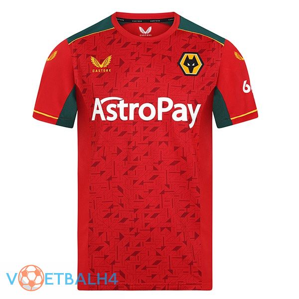 Wolves voetbal jersey uit rood 2023/2024