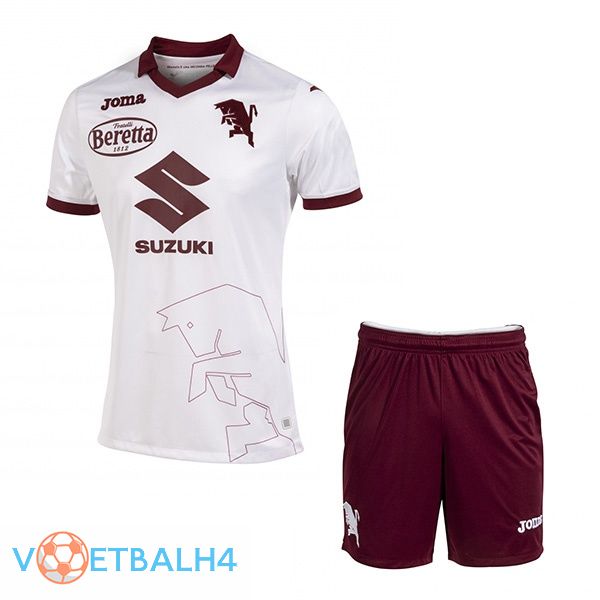 Torino FC kinderen voetbal jersey uit wit 2022/2023