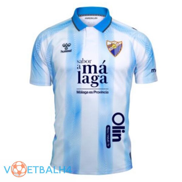 Malaga voetbal jersey thuis wit blauw 2023/2024