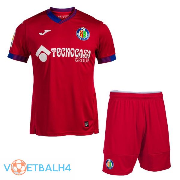 FC Getafe CF kinderen voetbal jerseys uit rood 2022-2023