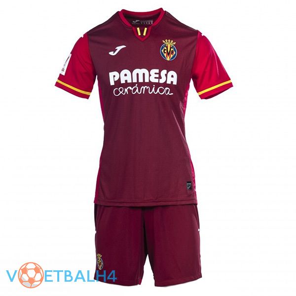 Villarreal kinderen voetbal jersey uit rood 2023/2024