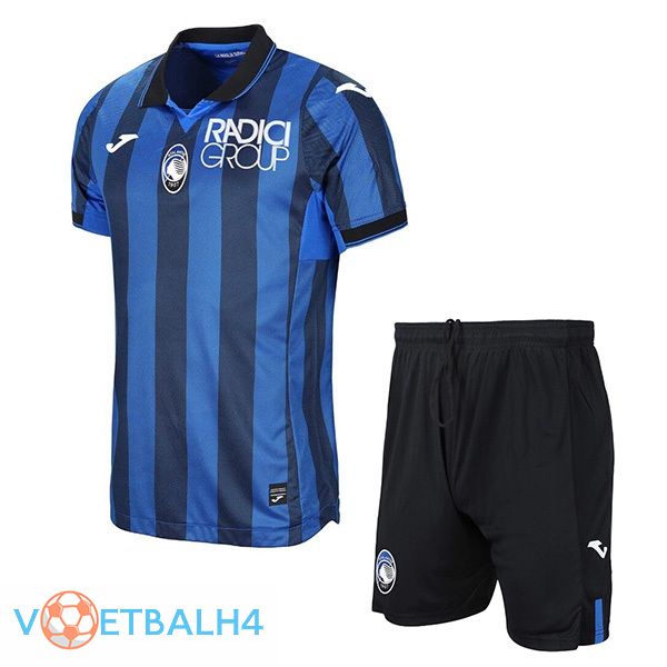 Atalanta kinderen thuis voetbal jersey blauw 2023/2024