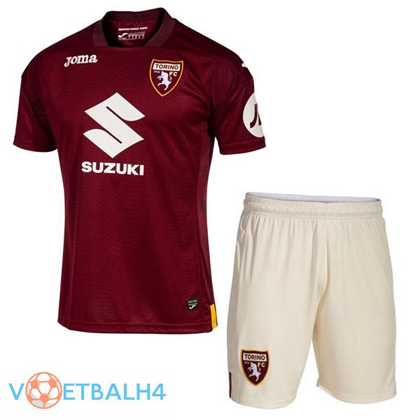 Torino FC kinderen thuis voetbal jersey rood 2023/2024