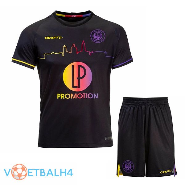 Toulouse kinderen voetbal jersey uit zwart 2022/2023