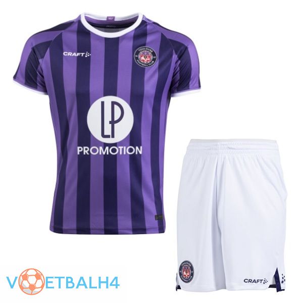 Toulouse kinderen uit voetbal jersey paars 2023/2024