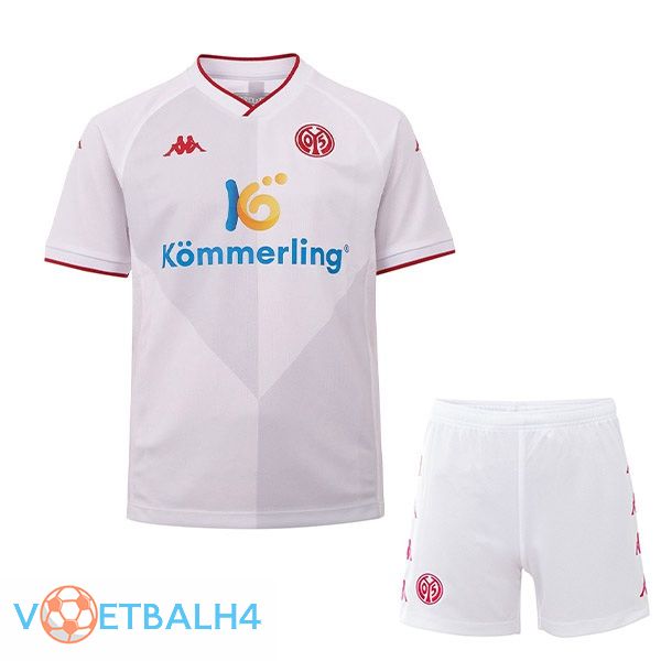 FSV Mainz 05 kinderen voetbal jersey uit wit 2022/2023