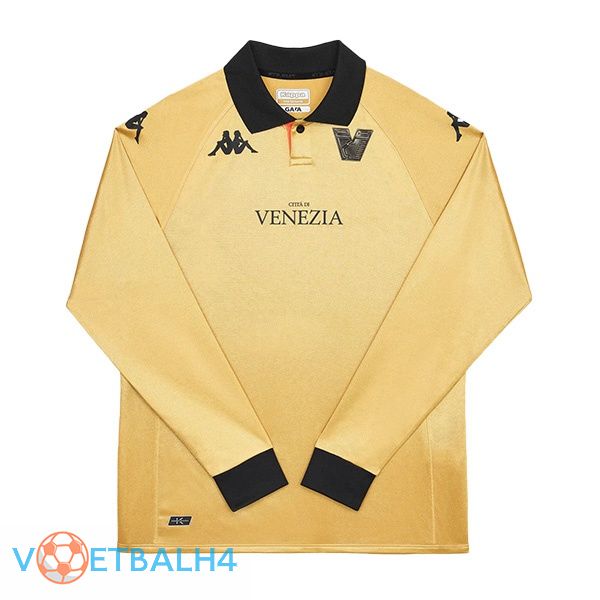 Venise FC voetbal jersey derde lange mouwgeel 2022/2023