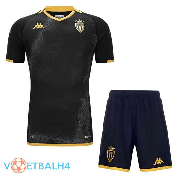 AS Monaco kinderen uit voetbal jersey zwart 2023/2024