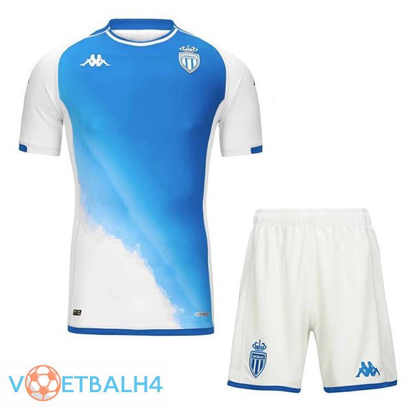 AS Monaco kinderen derde voetbal jersey blauw wit 2023/2024