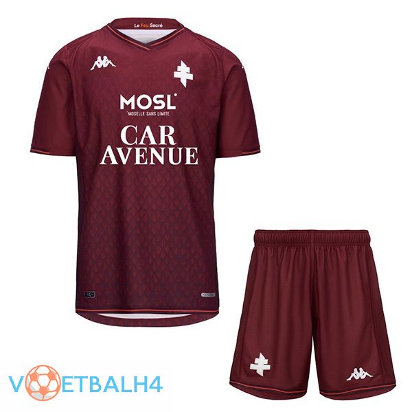 FC Metz kinderen thuis voetbal jersey rood 2023/2024