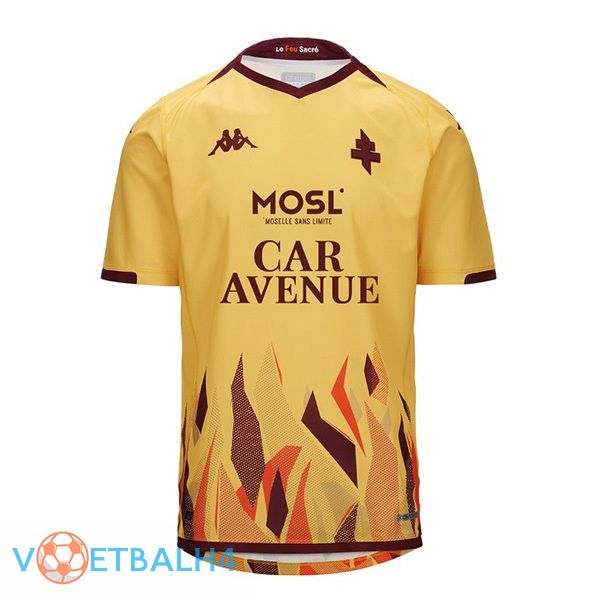 FC Metz uit voetbal jersey geel 2023/2024