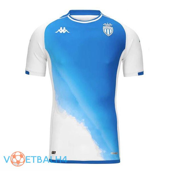 AS Monaco derde voetbal jersey blauw wit 2023/2024