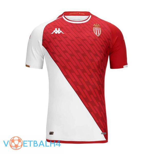 AS Monaco voetbal jersey thuis wit rood 2023/2024