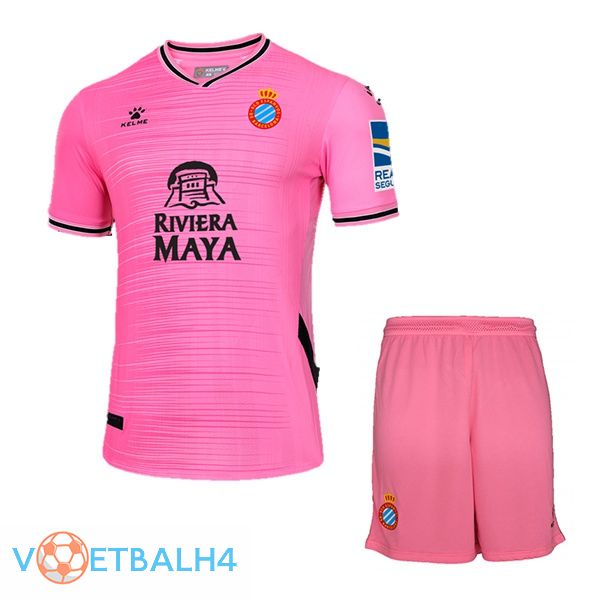 FC RCD Espanyol kinderen voetbal jerseys uit Rose 2022-2023