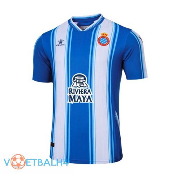 FC RCD Espanyol voetbal jerseys thuis blauw 2022-2023