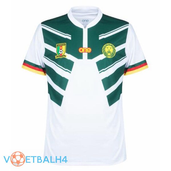 Cameroon voetbal jersey uit wit groente 2022/2023