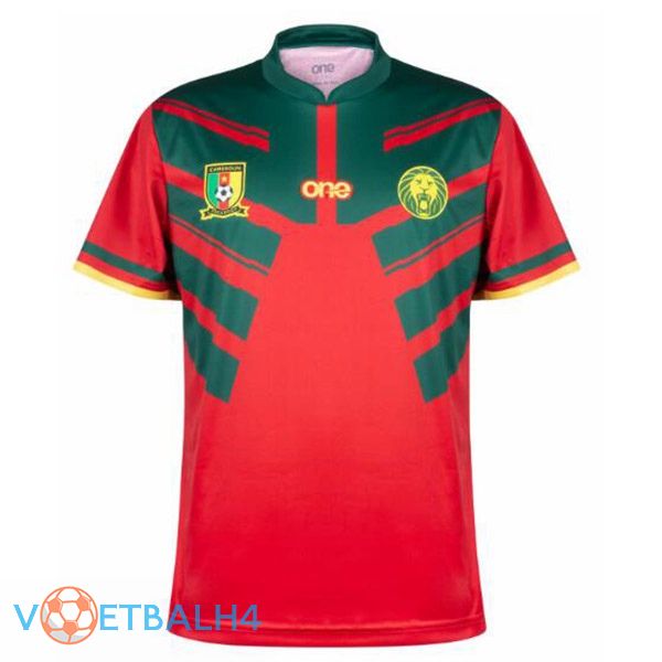 Cameroon voetbal jersey derde rood groente 2022/2023