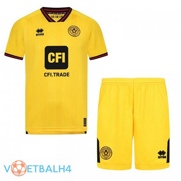 Sheffield United kinderen voetbal jersey uit geel 2023/2024