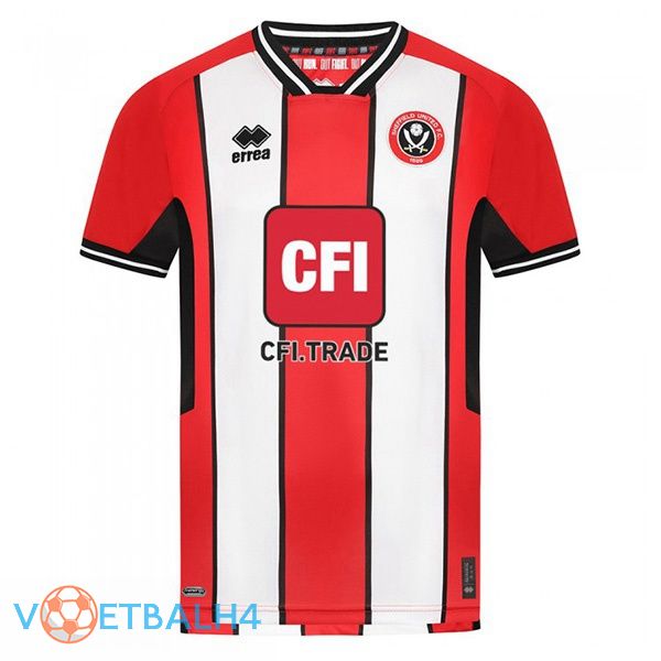 Sheffield United voetbal jersey thuis rood wit 2023/2024